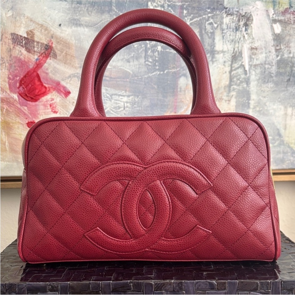 CHANEL Red Quilted Satchel